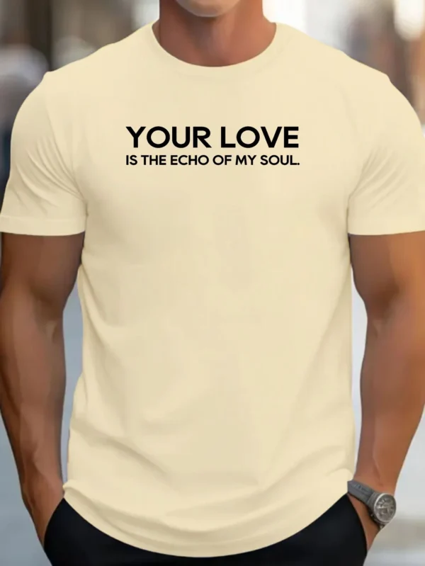 echo soul Cotton short-sleeved T-shirt American fashion trendy brand printed bottoming shirt for men and teenagers spring and su – Bild 3