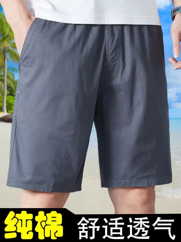Men Wear Pure Cotton Thin Straight Loose Casual and Versatile Five-point Pants in Summer – Bild 3