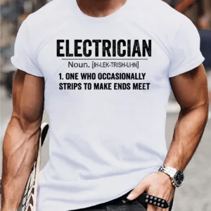 Letter Fitted Men's T-Shirt, Sweat-wicking and Freedom of Movement