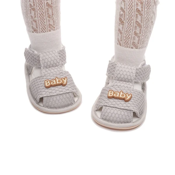 Baby Girl Sandals, Flexible Mesh Hollowed Letters Non-slip Summer Flats Toddler Shoes for Casual Daily – Bild 3