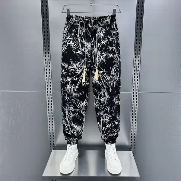 Breathable and Cool Summer Drooping Loose Casual Men's 2025 New Style Tying Versatile Printed Nine-point Pants – Bild 3