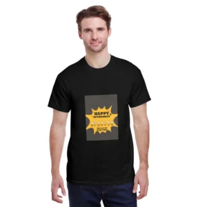 1Men's Pure Cotton T-Shirt 150g Round Neck Short Sleeve Embossed Letter Print Comfortable And Breathable Top For Casual Wear