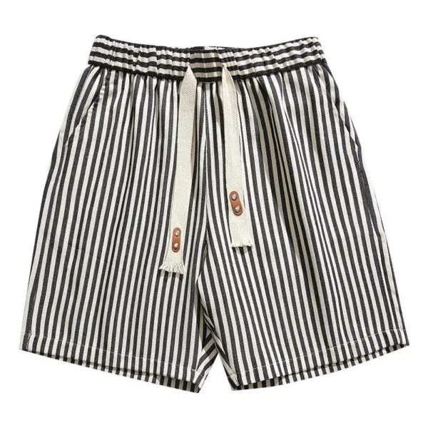 Japanese Retro Vertical Striped Shorts Men Summer New Casual Loose Versatile Five-point Pants – Bild 6