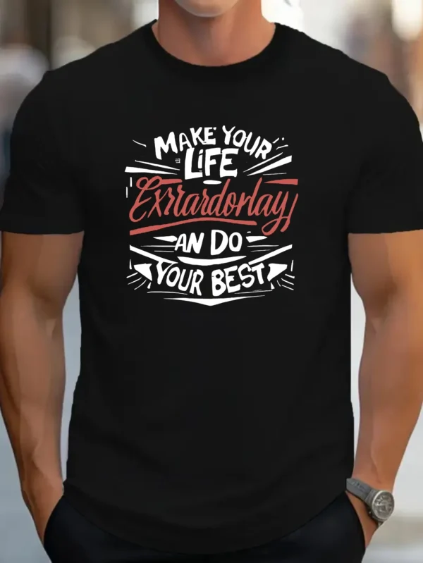 graphic Cotton short-sleeved T-shirt American fashion trendy brand printed bottoming shirt for men and teenagers spring and summ – Bild 3