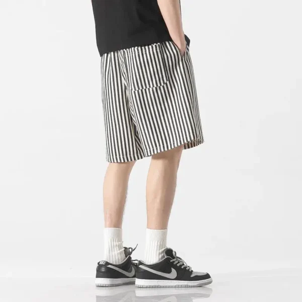 Japanese Retro Vertical Striped Shorts Men Summer New Casual Loose Versatile Five-point Pants – Bild 4