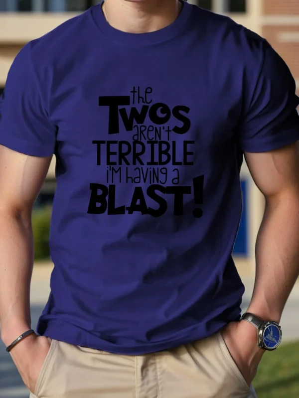 The Twos Aren t Terrible Pure Cotton Men's Tshirt Comfort Fit – Bild 2