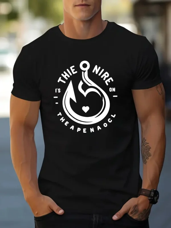 Fashion Print Cotton short-sleeved T-shirt American fashion trendy brand printed bottoming shirt for men and teenagers spring an – Bild 3
